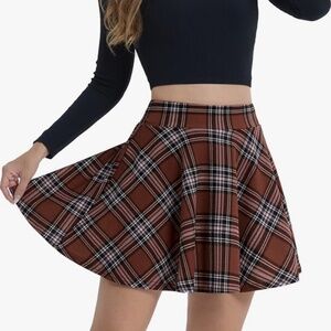 DJT FASHION Shorts for Women Basic Versatile Skorts Casual Stretchy Flared Skate